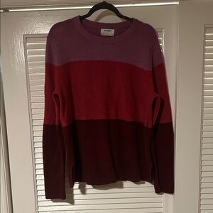 Old Navy women’s Colorblock Sweater - Red and Purple